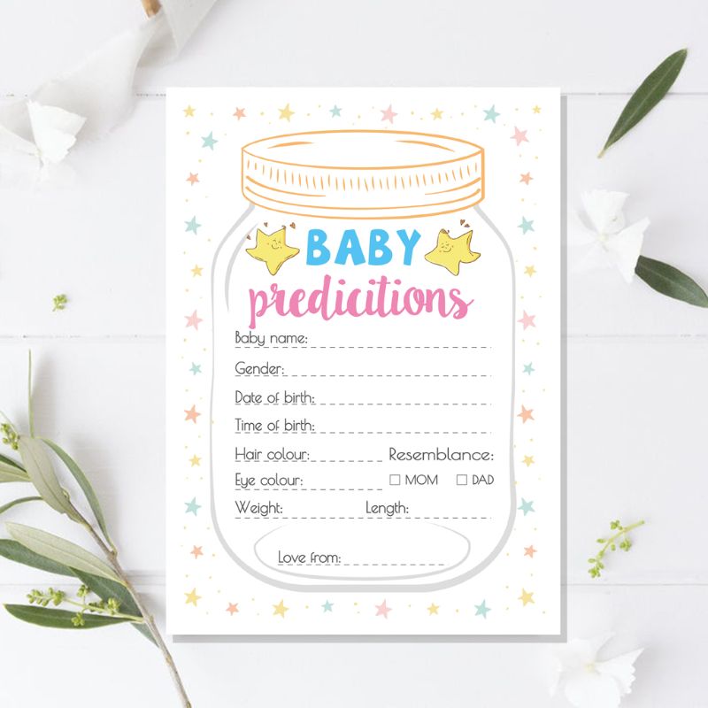 F1CB 10 Pack Advies En Voorspelling Kaarten Voor Baby Shower Game Ouder Bericht Advies