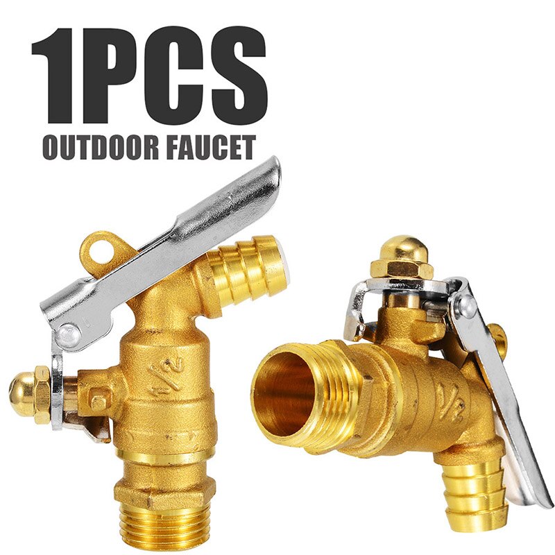 Yellow 4 Points Brass Tap With Lock Faucets Single... – Vicedeal