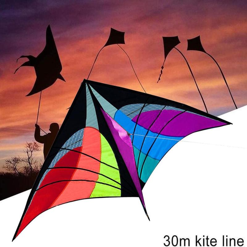 Classic Large Size Single Line Kite Outdoor Fun Sports Triangle And Good Handle Stunt 150*90CM Kite Line Blue With Kites Fl E0C0