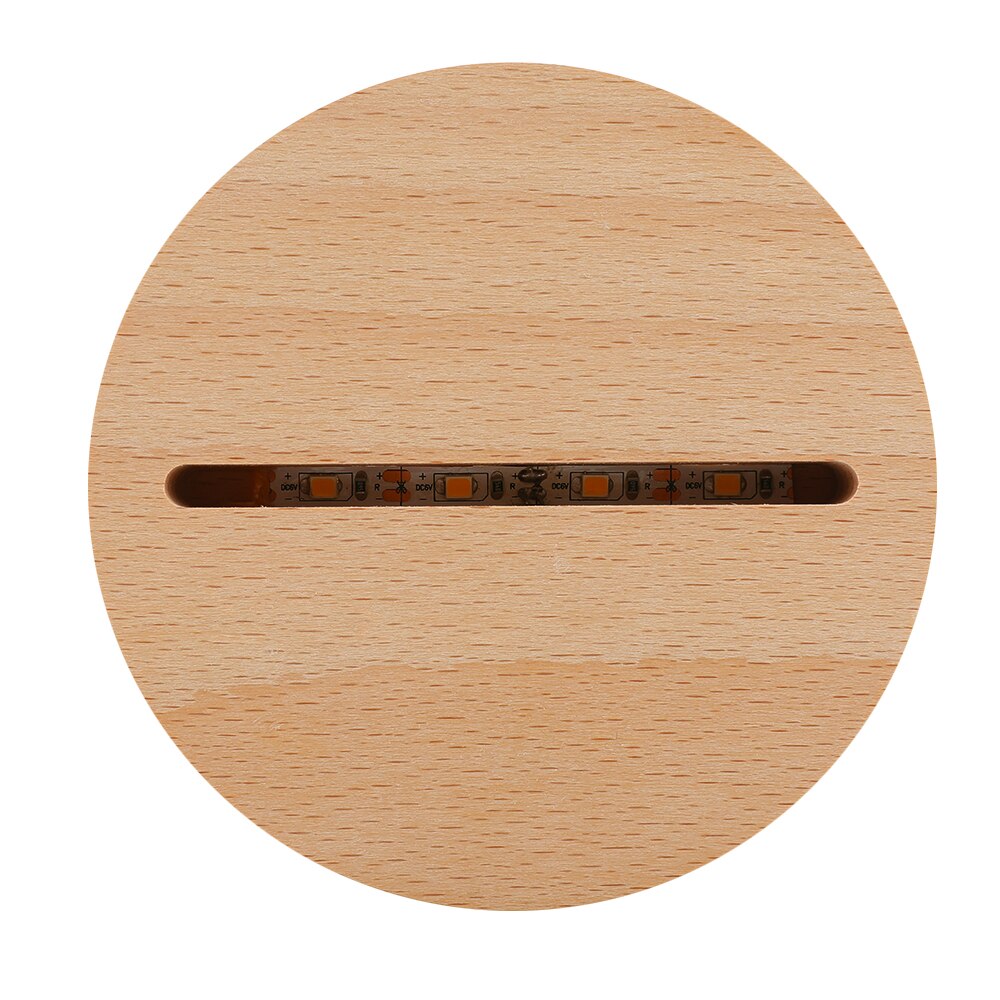 1/2/5pcs Lamp Base Art Ornament Wood Light Base Rechargeable Remote Control Wooden LED Light Rotating Display Stand Lamp Holder