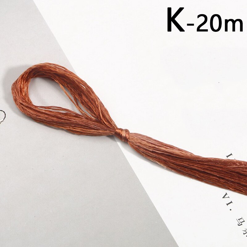 20M Polyester Embroidery Thread Gradient Cross Stitch Floss Threads Cotton Sewing Skeins Skein Kit DIY Sewing Tool Crafts: K