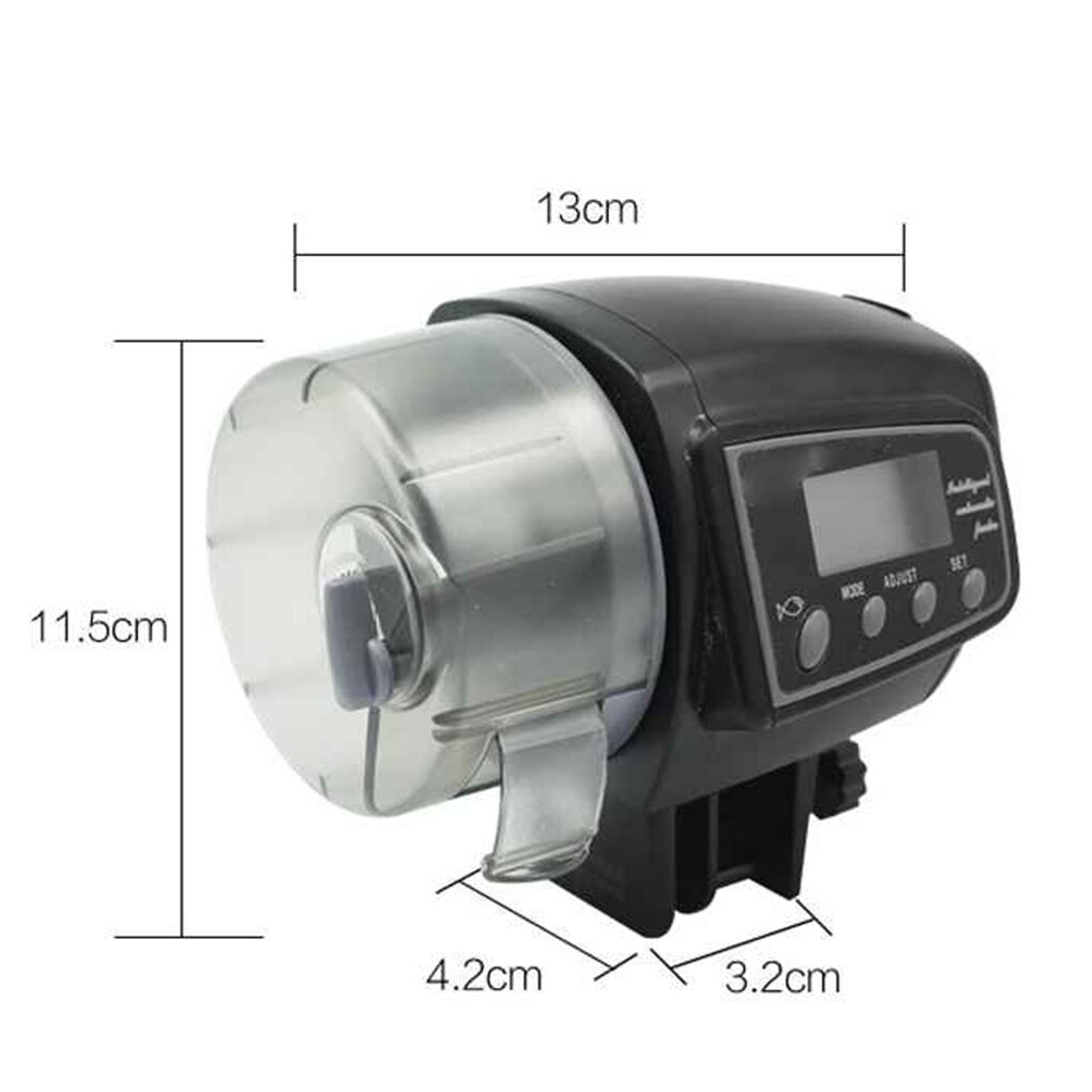 Smart Automatische Feeder Aquarium Fish Tank Vijver Wall Mount Lcd Timing Auto Visvoer Dispenser Aquarium Accessoires: 3