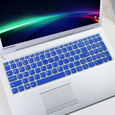 Til lenovo ideapad 300 17 300-17 700 700-15 700-17 500s-15 idé pad 700-15 isk 15.6 tommer silikone tastatur cover beskytter hud: Blå
