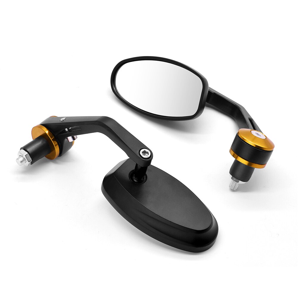22mm motorcykel spejl hvid glas styr ende bakspejl til kawasaki klx  kx 65 85 100 125 250 250f 450f klx 125: Guld