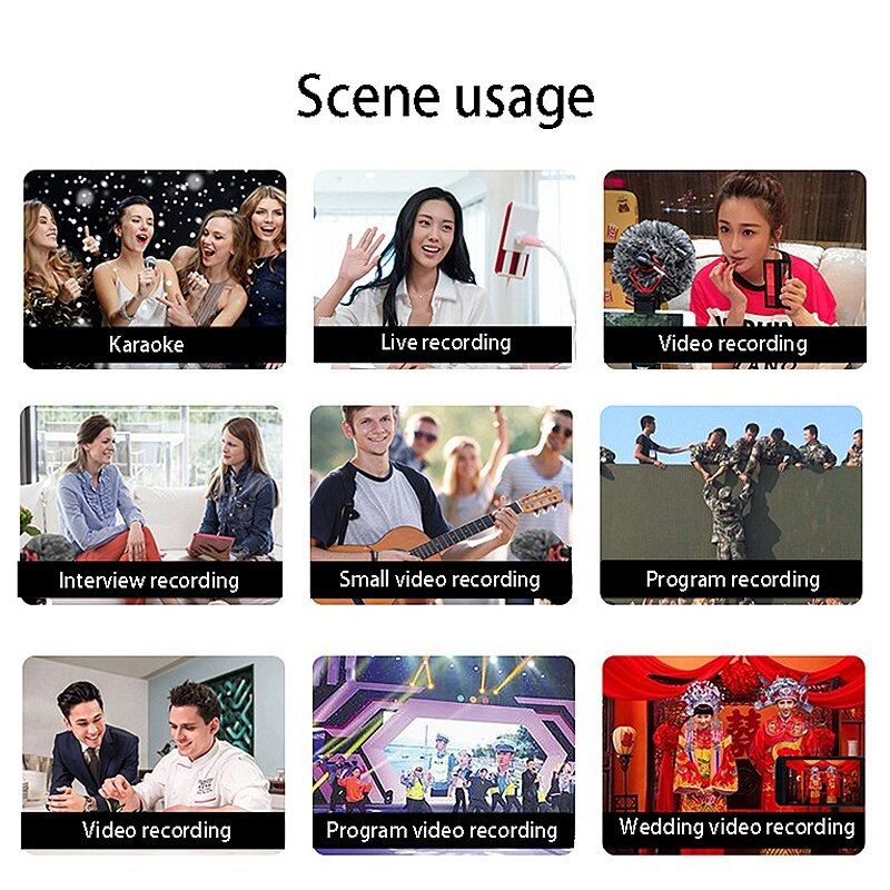 CY01 Camera Microphone SLR Interview Microphone for DSLR Recording Photography Vlog Microphone