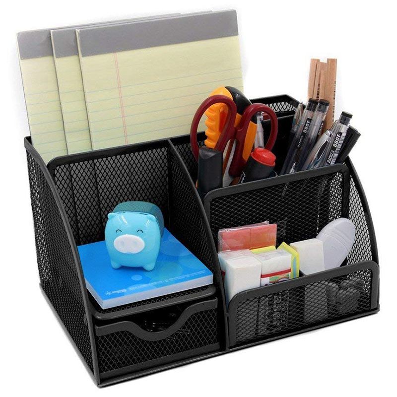 1pcs office stationery multi-function stationery pen holder grid storage box