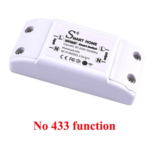 Wifi + Rf 433 Afstandsbediening Diy Schakelaar Voor Tuya Smart Leven App AC90-250V Smart Home Automation Werken Met Alexa google Thuis: No 433 White