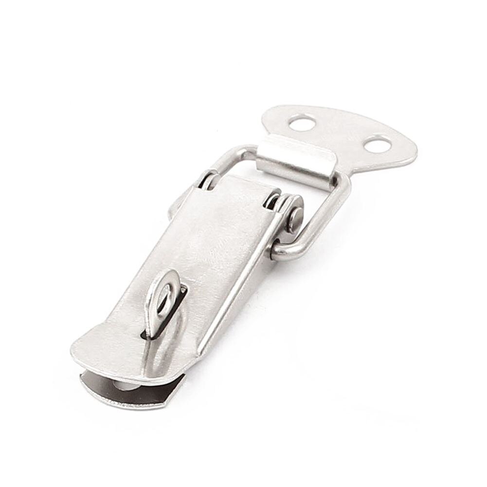 2x Case Chest Spring Loaded Draw Lock stainless steel Toggle Latch Hasp Silver