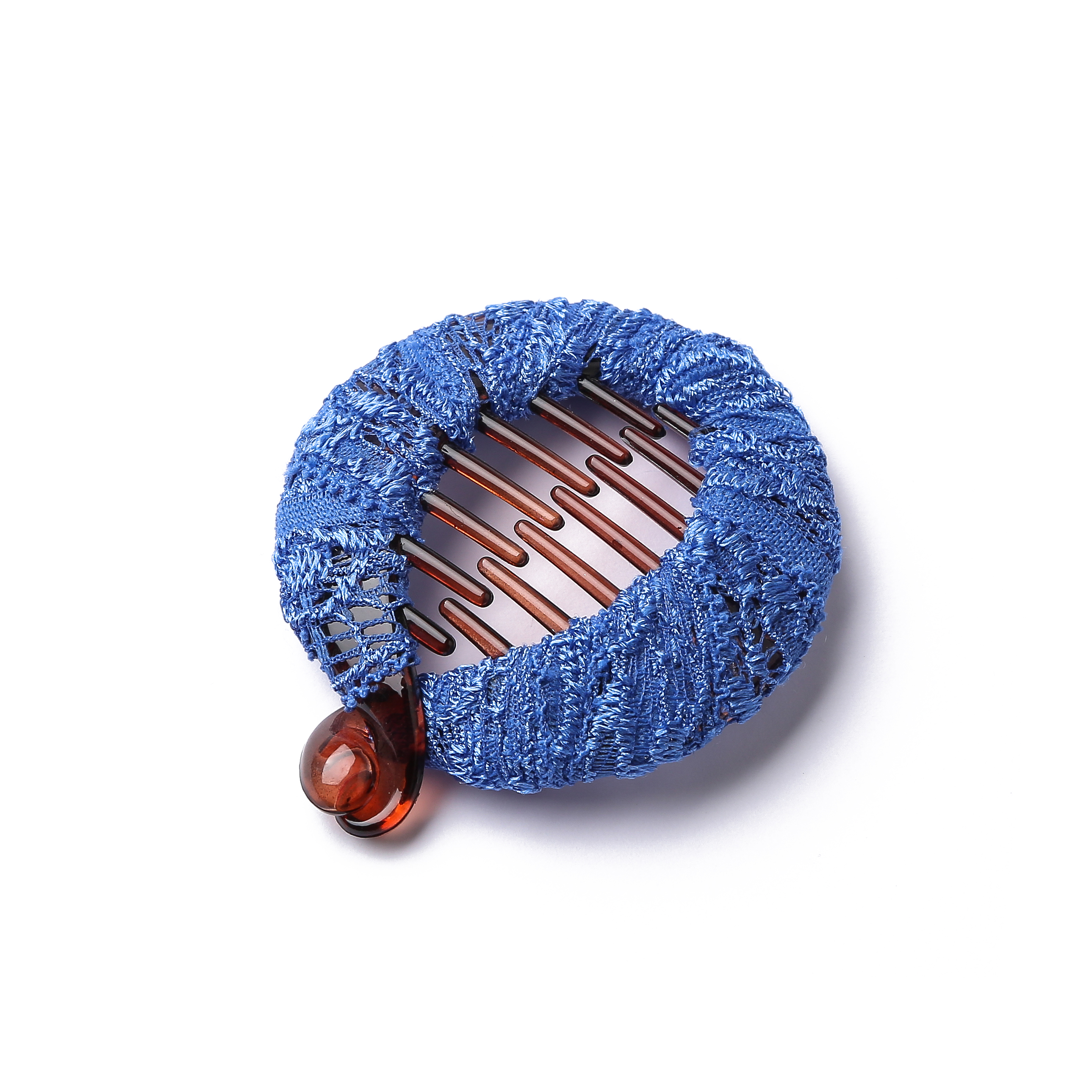 Prettyou 2.5 "/5Cm Moeiteloze Schoonheid Diverse Side Kammen Paardenstaart Haar Clip Kam Pin Ronde Banana Clips Voor vrouwen: Deep Blue