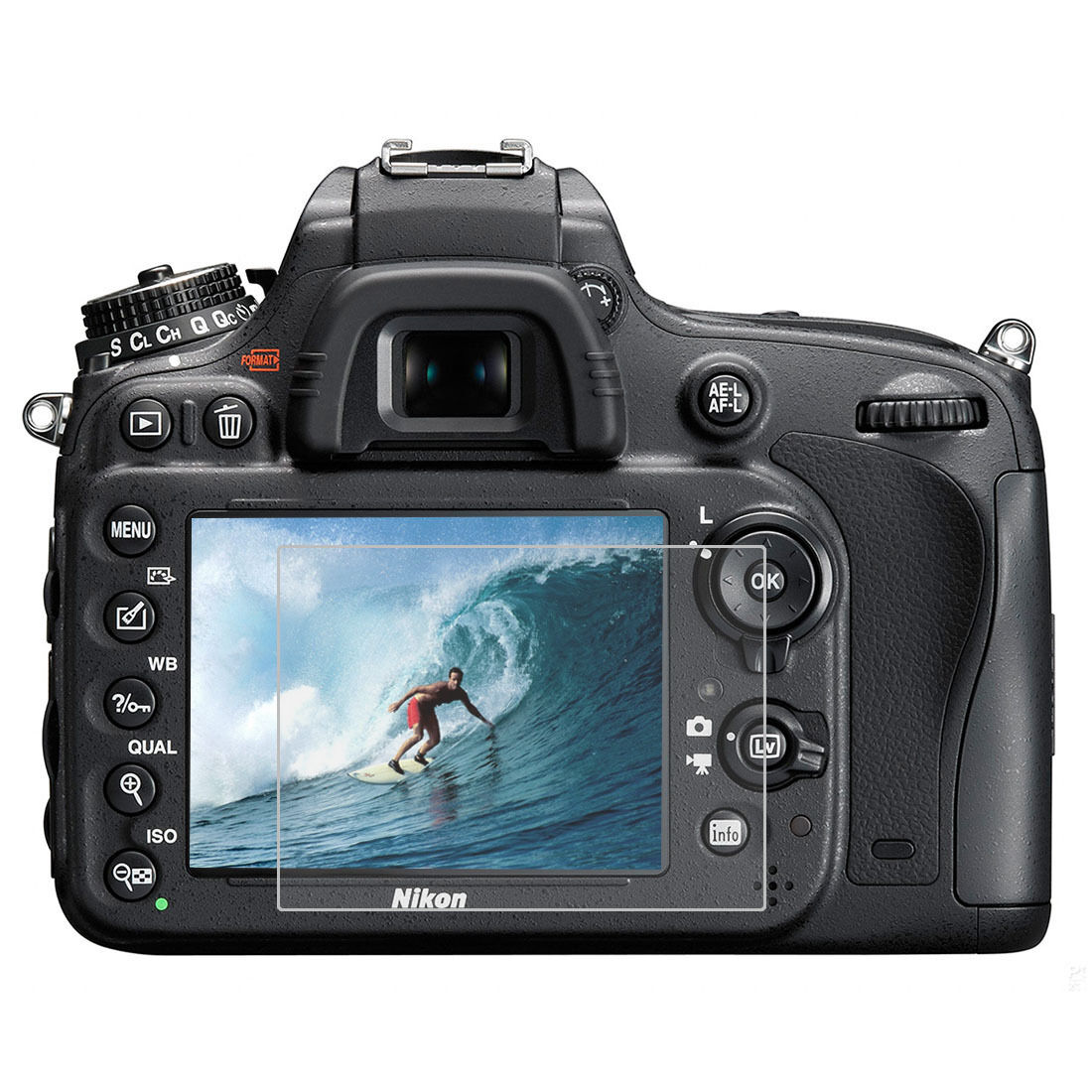 9h harde geharde glazen schermbeschermers voor nikon  d800/d600/d610/d7100/d7200/d750 dslr-camera's