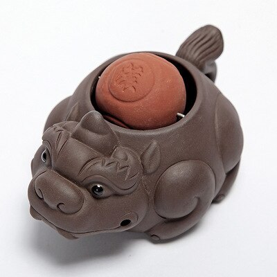 PINNY dzielni żołnierze fioletowy gliny herbaty zwierzęta domowe są chińskie akcesoria robić herbaty Kung Fu smak herbaty zestaw HandmadeTea ceremonii dekoracje: śliwka