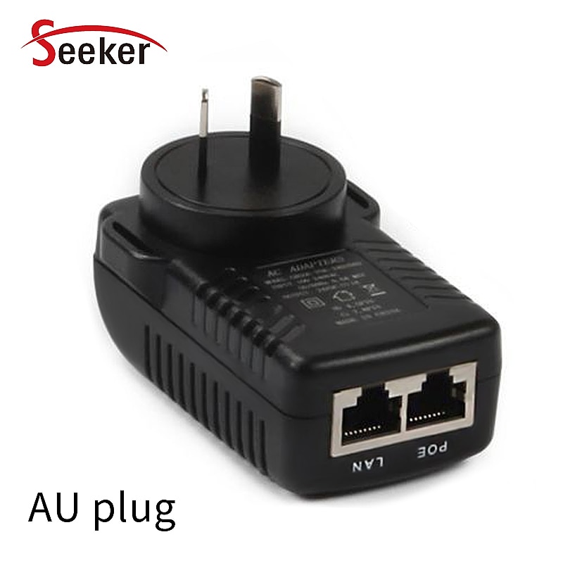 Seeker 48V DC 0.5A POE Injector for CCTV POE IP Camera POE Switch Ethernet Power Adapter EU/UK/US/AU plug Optional