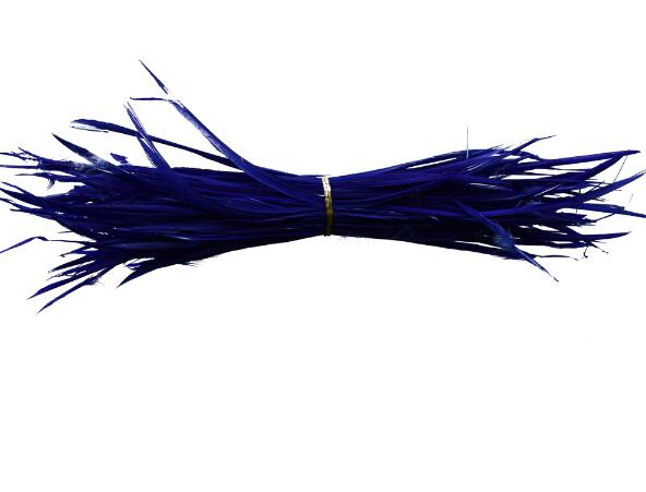 100 pièces teinture colorée coiffure indienne cheveux étendre plumes d'oie bricolage fête mariage broche accessoires tête ornements: navy blue