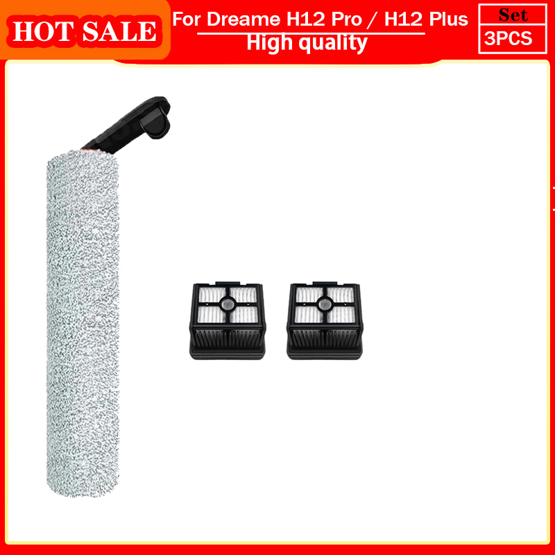 Dreame H12 Pro / H12 Plus/H13 pro plus Mix/M13 BETA Soft Brush Spare Parts Wet Dry Roller Hepa Filter Accessories: light yellow