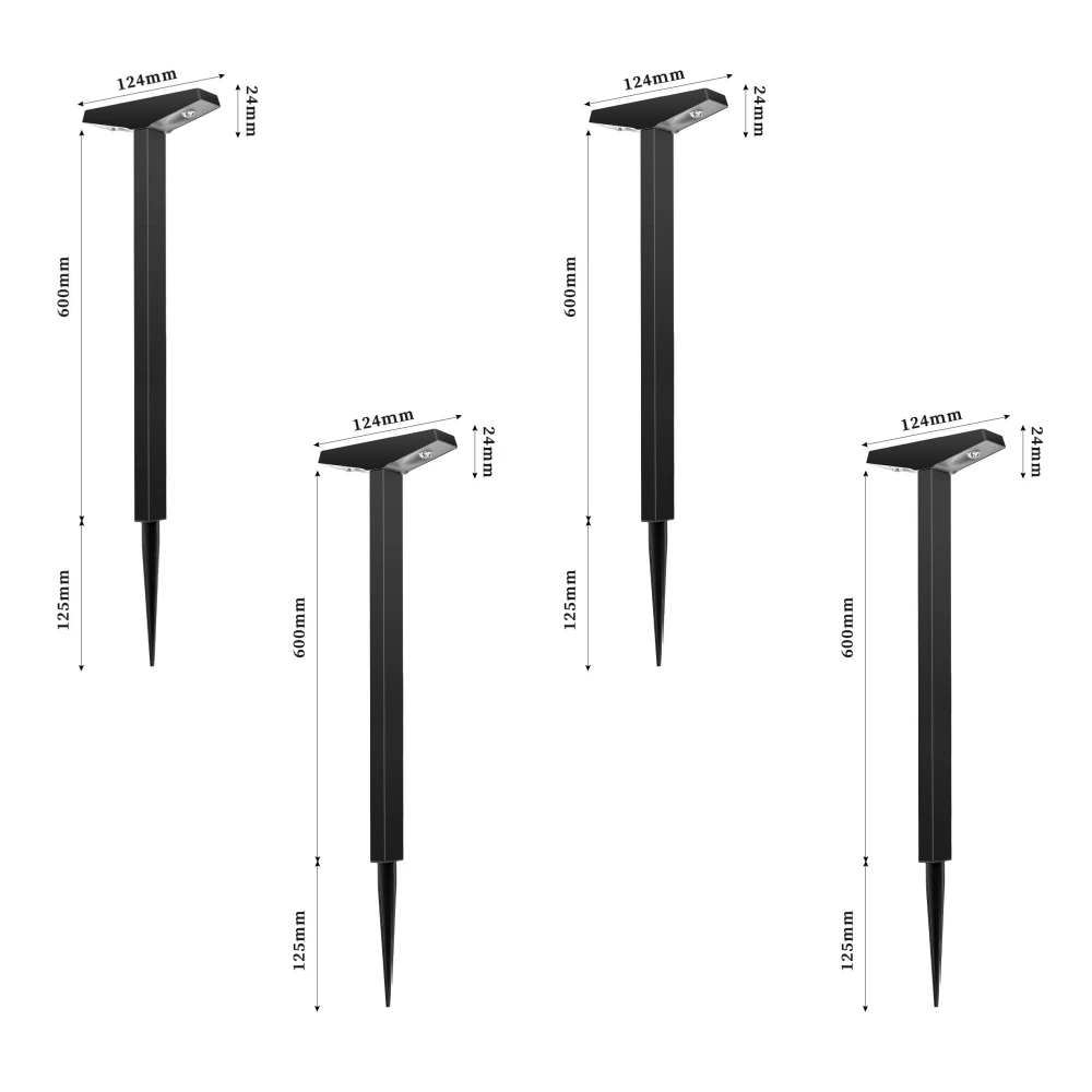 Paquete de 1/4 luces solares para caminos, luces solares para exteriores IP65, luces impermeables para jardín, lámpara Solar, lámparas de paisaje para exteriores para césped: changeable / 0-5 W