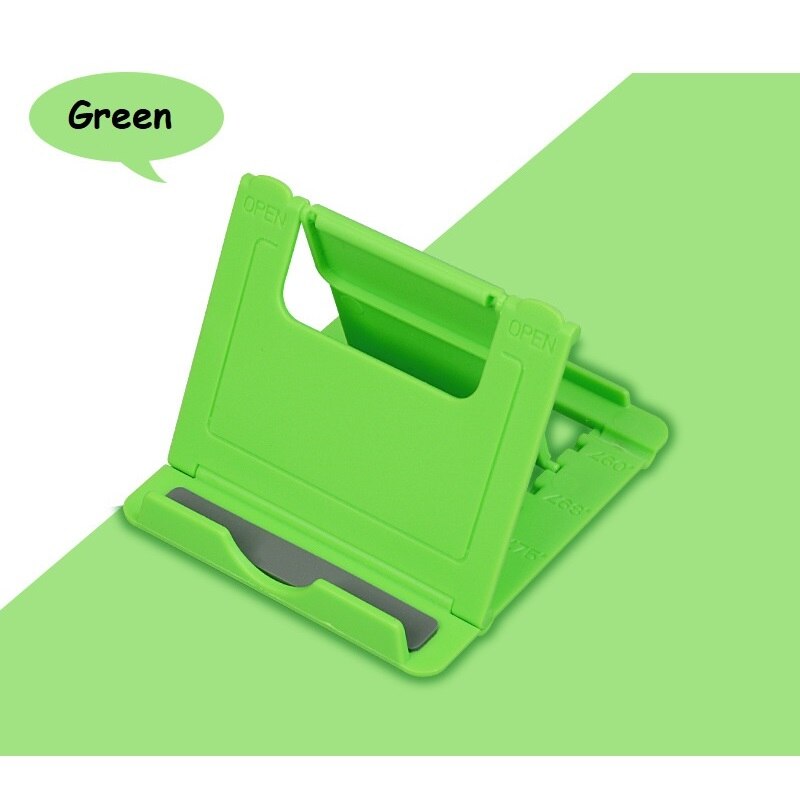 Telefoon Houder Desk Stand Mobiele Tablet Statief Mount Ondersteuning Voor Iphone Xsmax Huawei P30 Xiaomi Plastic Opvouwbare Bureau Houder: E37 Green