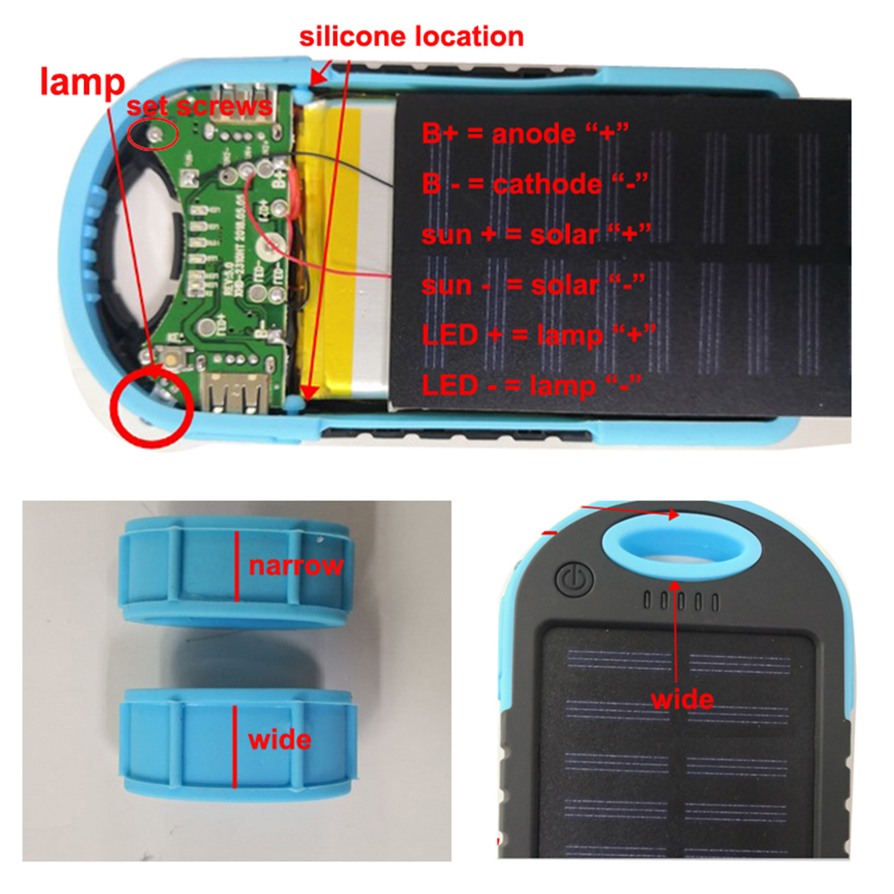 Tragbare 20000mAh Dual USB Solar Mobile Power Bank Fall DIY Kit Unterstützung 606090/ 909060/ 7565121 Polymer DIY Kit