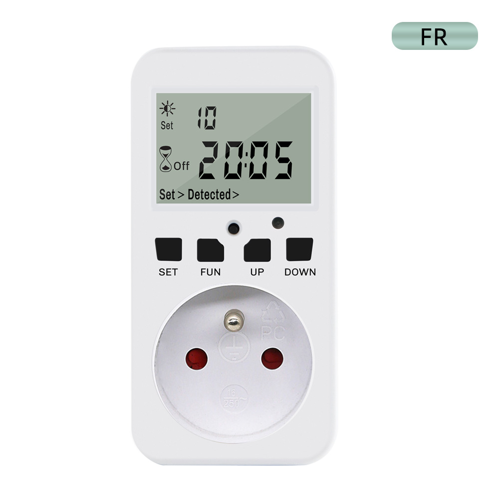 Multifunctionele Digitale Timer Socket Cyclus Programmeerbare Digitale Timer Stopcontact Schakelaar Met Uk/Us/Fr/Eu Plug 120V-60Hz 15A: Goud