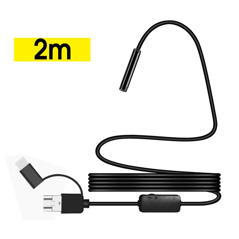 Mini Kamera Endoskop HD 1200P IP68 2M fest flexibel Android Telefon USB Kamera für Android Auto Endoskop Video inspektion