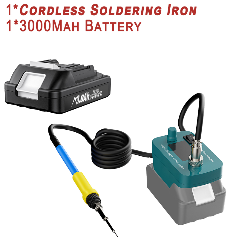 60W Akku-Lötkolben Werkzeug für Makita BL1830 18V Batterie BL1840 BL1850 BL1860 Batterie für DIY Reparatur: Grau
