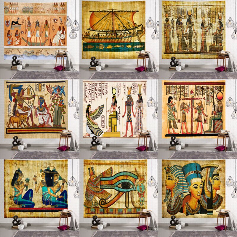Ancient Egyptian Egypt Tapestry Wall Hanging Home Dorm Decor Bedspread Throw Art