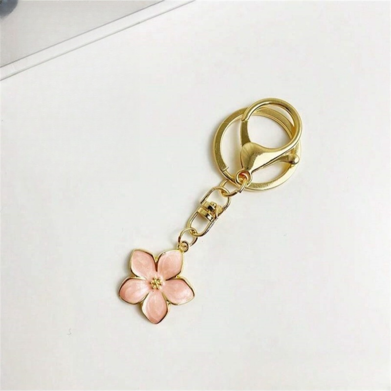 White Pear Blossom Keychain Cute Accessories Keychain Couple Matching Keyrings Pendant Items For Boutique: 3/8" / Chocolate