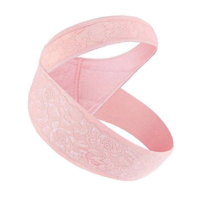 Prenatale mesh ademend comfortabele zwangere vrouwen maag lift ondersteuning riem band moederschap riem elastische zwangere accessoires: L / Pink