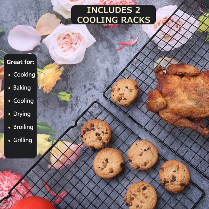 FAIS DU BBQ rejilla de acero inoxidable estante de enfriamiento de pasteles galletas tendedero soporte de enfriamiento bandeja para hornear herramientas de cocina para hornear