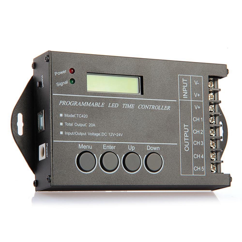 20A programowalny Timer kontroler Dc12-24V do taśmy LED RGB/monochromatyczne paski