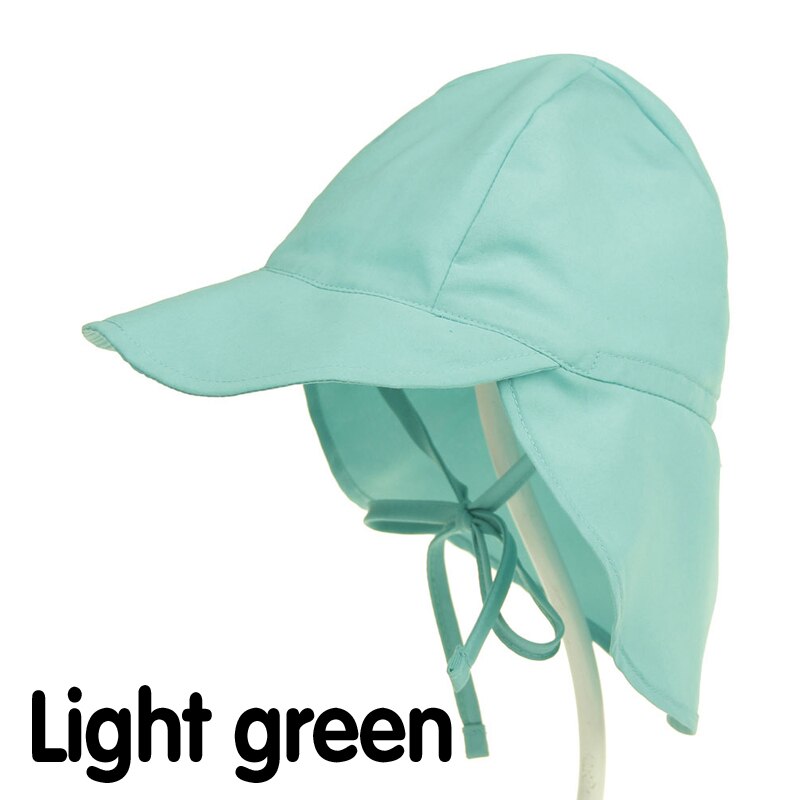 Spädbarn barn barn pojke flicka baby sommar uv-skydd solhatt justerbar mössa utomhusresor strandhatt tillbehör: Grön / Ml