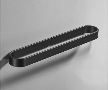 Neglefri solid aluminium sort håndklædestang enkelt håndklædestativ badeværelse mat sort håndklædeholder 30/40/50/60 cm: 40 cm
