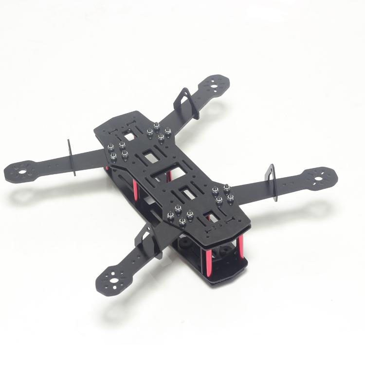 QAV250 Drone Frame Pure Koolstofvezel Vier As Frame Crossing 280 / 250 Pdb Kleine Vier As Frame Crossing Qav250