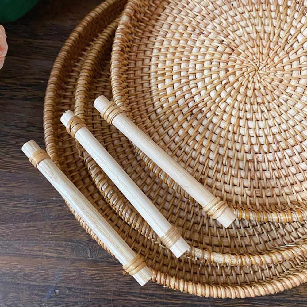 Pruojhw Geweven rieten manden, geweven rotan wandmand