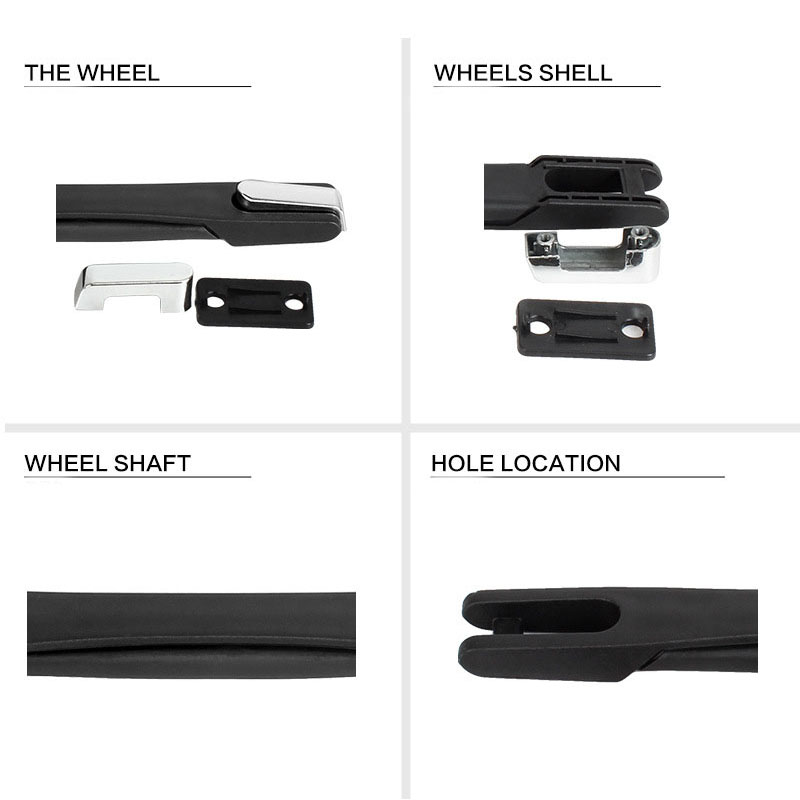 Asa de repuesto para maleta de 22,5 cm, piezas de equipaje de aluminio, correa de transporte de goma, accesorios para carrito, mano telescópica Universal