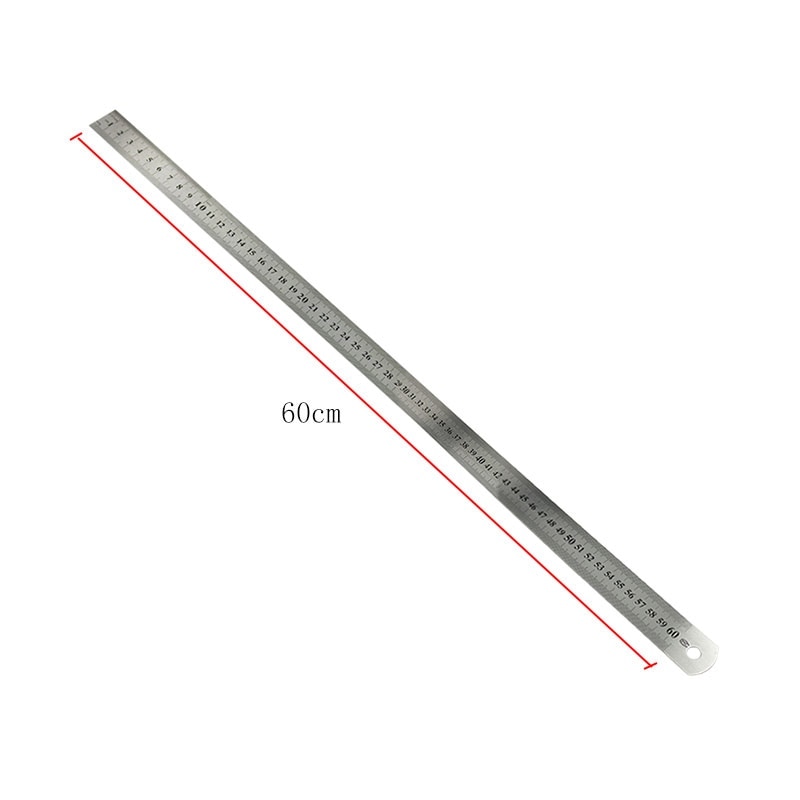 Stainless Steel 1Pcs Metric Steel Ruler Double-sided Scale Metric Ruler Tool Measuring Range Layout 15-100 CM