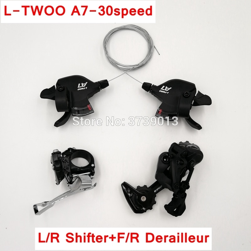 L-TWOO A7 10sp grupo bicicleta de montaña 30 velocidad cambio Chainwheel metamorfo Cadena de Cassette Kit de rueda libre shimanoMT200 freno de disco