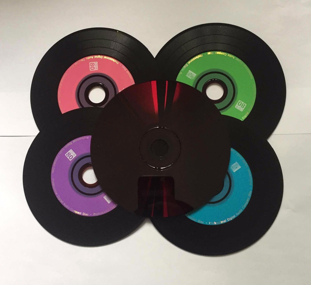 10 Discs Premium Multicolor Grade A 700 MB 52x Blank Black Printed CD-R Disc