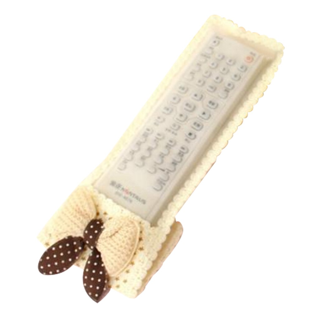 Remote Control Cover Fabric Butterfly Air Conditioning Colorful Cartoon Dust Proof: Beige / M