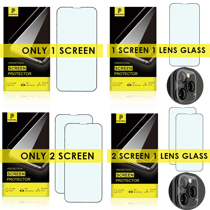 Oleophobic Protective Glass For Iphone 14 Plus Full Cover Screen Protector For Iphone 14 14pro max Lens Tempered Glass
