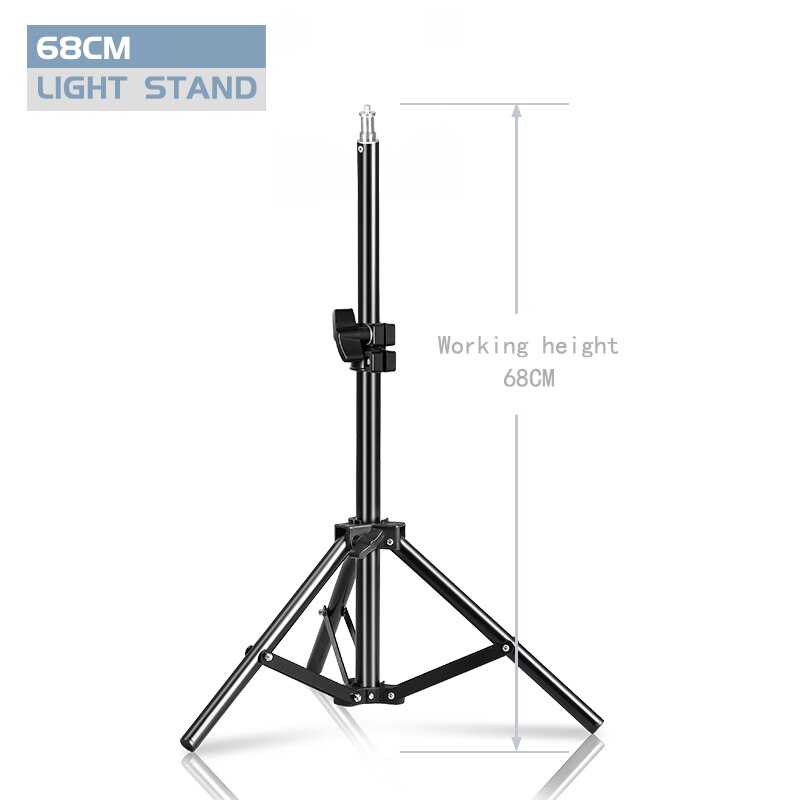 37/68/100/150/190cm Photography Studio Adjustable Light Stand Portable Tripod Stand With 1/4 Screw Head For Flash Photo Studio: 68cm