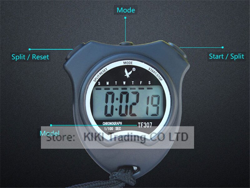 Multi-function Sport Stopwatch Digital Timer Handheld Chronograph Timer Stop Watch with Lanyard