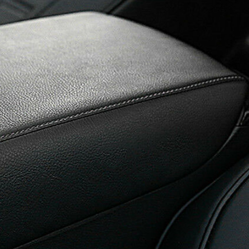 Zwarte auto lederen armsteun pad mat kussen beschermer voor honda crv armsteun box pad cover auto-styling accessoires