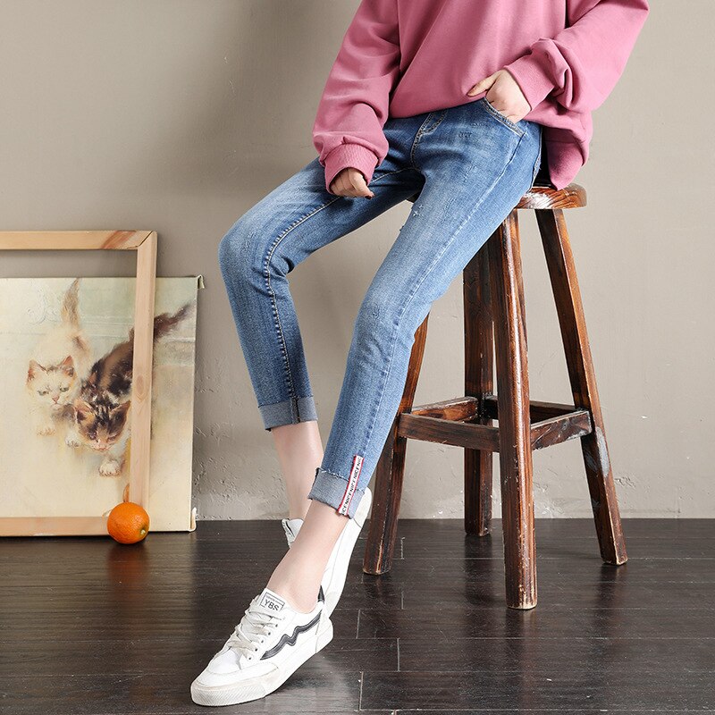Comfortable Autumn Cotton High Waist Adjustable Belly Maternity Skinny Legging - Pregnancy Pencil Pants Clothes (F6)(2Z7)