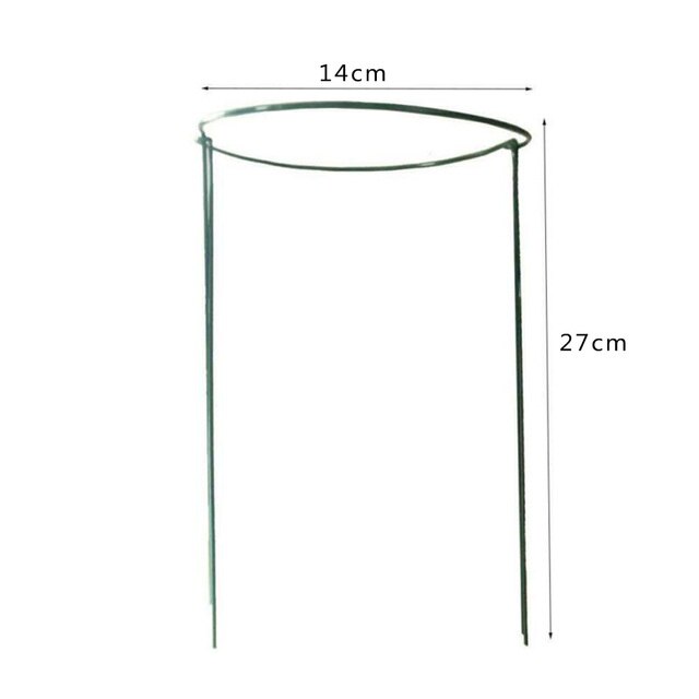Cadre de Support en métal pour plantes de jardin, ornement de jardin en treillis grimpant, avec anneau de pivoine: 14cm