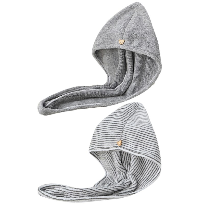 Gorro de fibra de carbón de bambú para el pelo, toalla de secado rápido, absorbente, para baño y ducha, novedad de