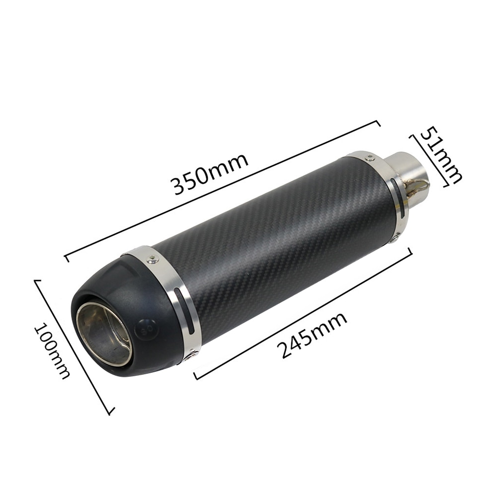 Motorcycle Exhaust Muffler Carbon Fiber Sliding Exhaust Muffler