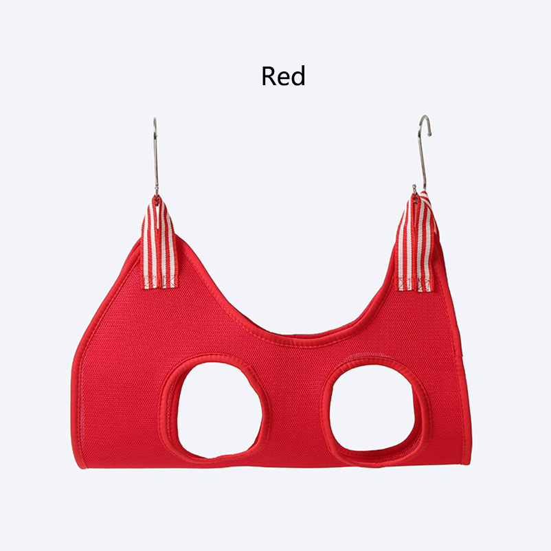 -selling pet cleaning beauty hammock cat puppy bathing nail trimming auxiliary tools pet supplies: S / Red