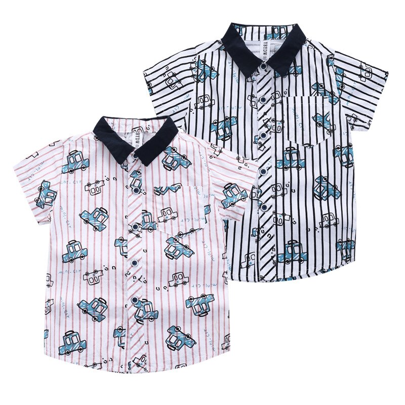Kinder kurzarm Shirt Trend kinder Kleidung Koreanische Druck Hemd Kinder Kleidung der Junge Sommer Hemd
