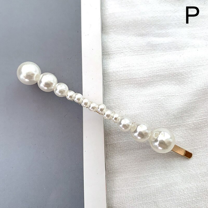 Full Pearl Hair Clips Pins For Women Girls Hairpins Barrette Korean Metal Hairgrip Hair Accessories: P