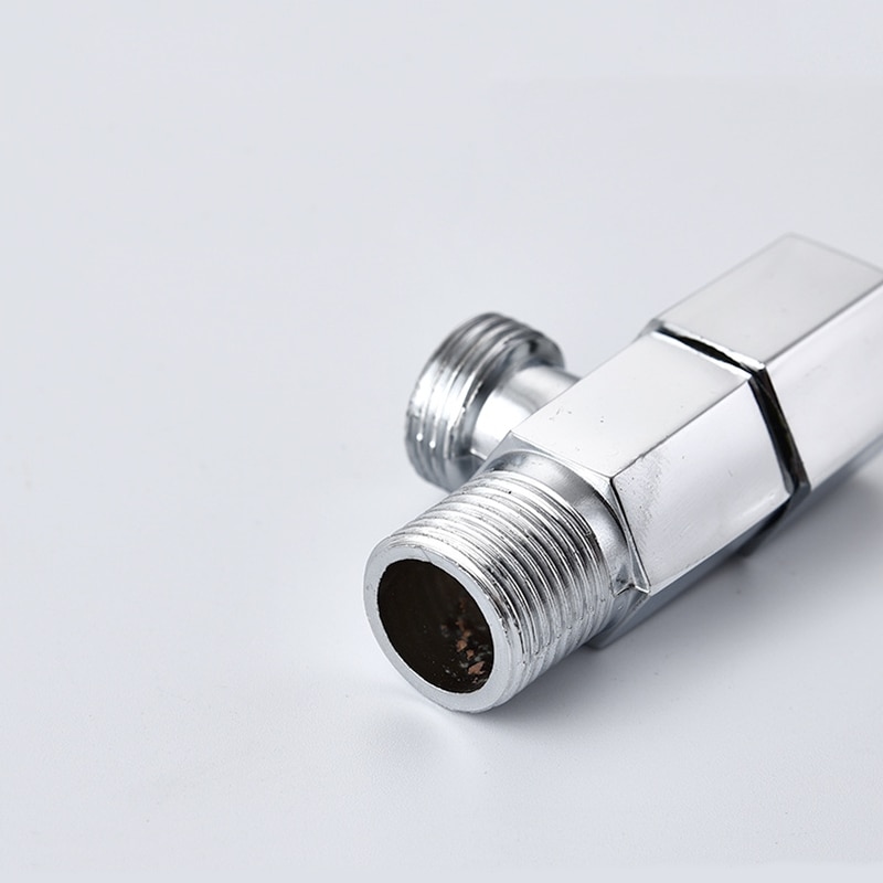 1PC G1/2 Thread Triangle Valve Plating Angle Valve Thickened Quick Opening Large Flow Filling Valves for Toilet Sink Water